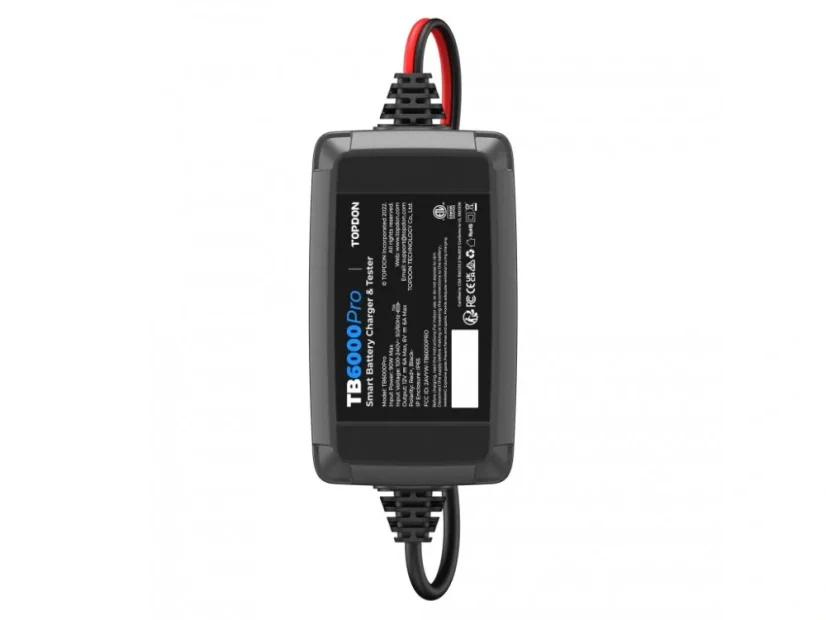 Nabíječka a tester autobaterií TOPDON TB6000Pro 12Vzadní pohled