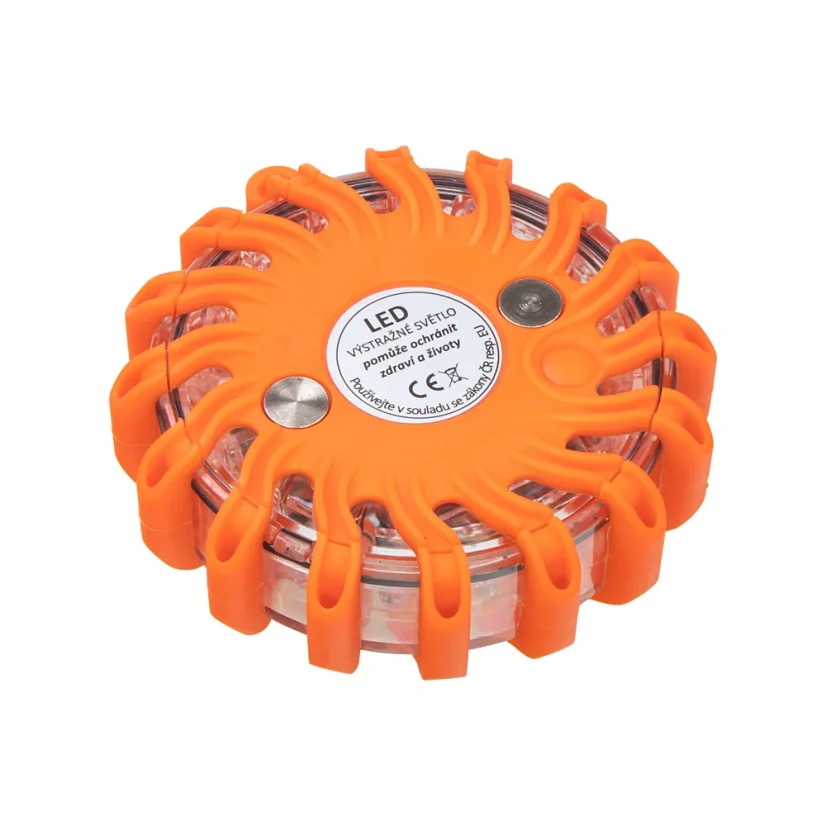 Magnetický výstražný puk 16 LED, nabíjecí červený