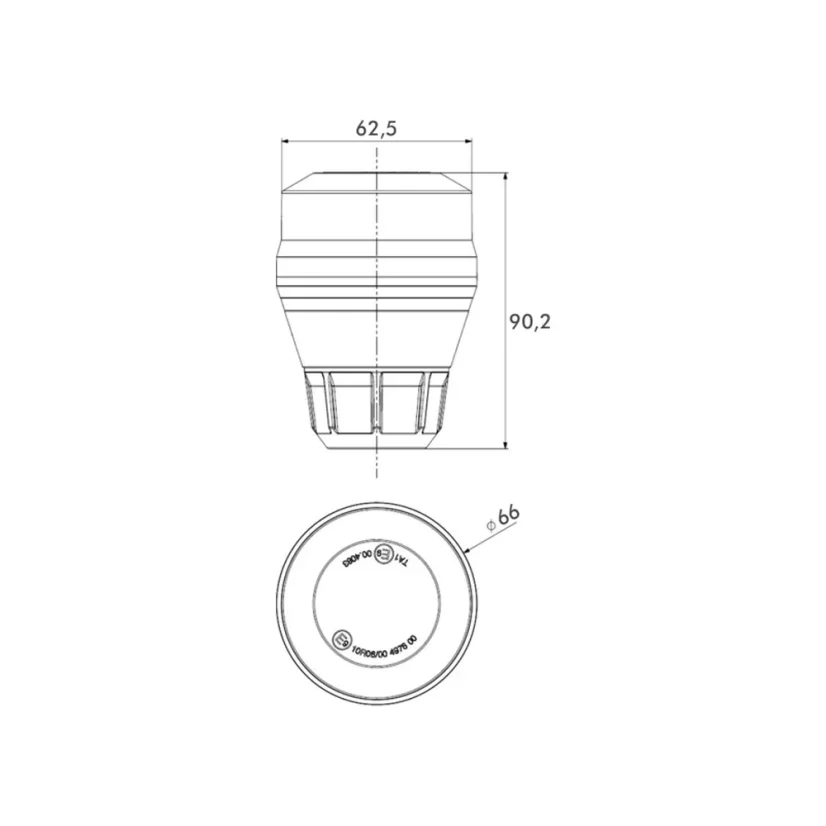 "Bejby od majáku" LED maják Proplast PRO-MICRO-FLASH bajonet – pohled 2