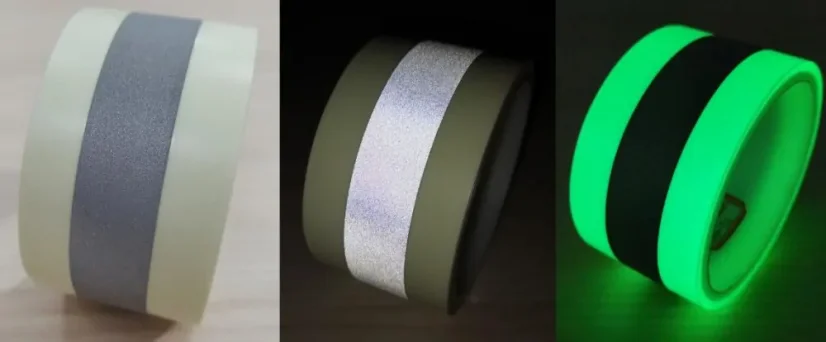 Reflexní fotoluminiscenční nažehlovací páska vzor pás 50 mm Reflexní fotoluminiscenční nažehlovací páska vzor pás 50 mm