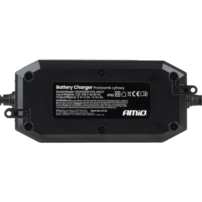 Inteligentní nabíječka autobaterií AGM GEL STD LiFePO₄ - 6V (2,5A) / 12V (5A)
