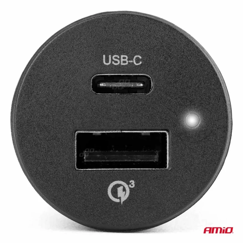 Nabíječka do auta USB-A / USB-C; 38W ;12/24V