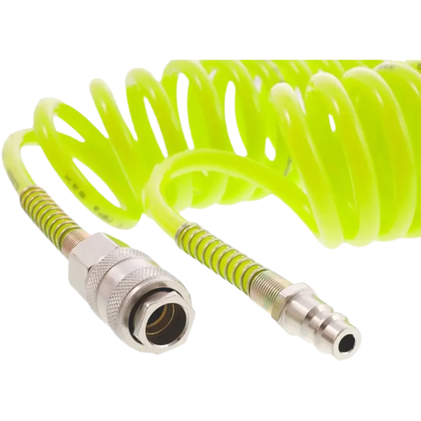 Spirálová hadice na vzduch PU 5,5mm 20bar, detail rychlospojky