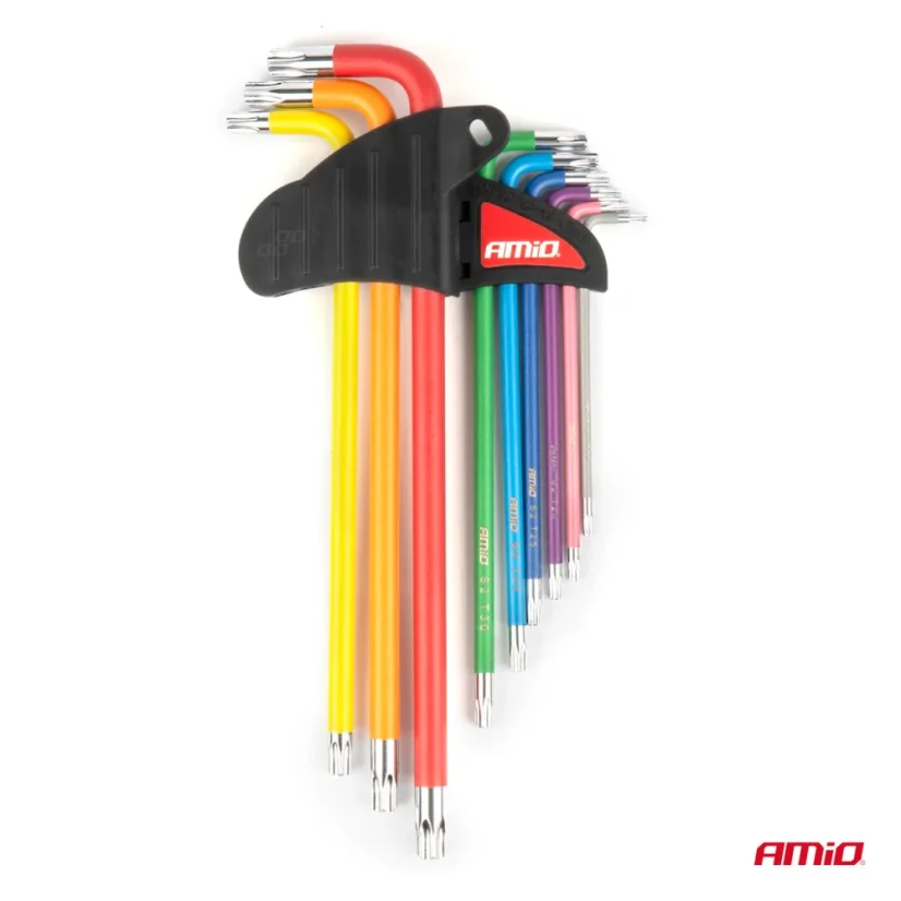 Torx klíče barevné dlouhé sada 9 ks