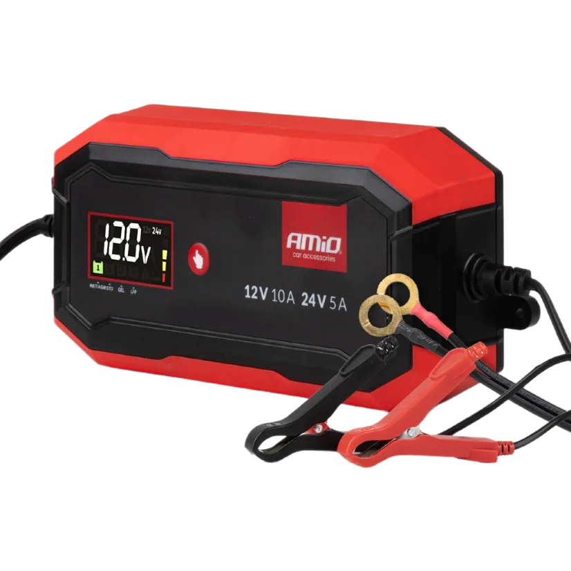 Nabíječka autobaterií digitální 12V (10A) / 24V (5A)