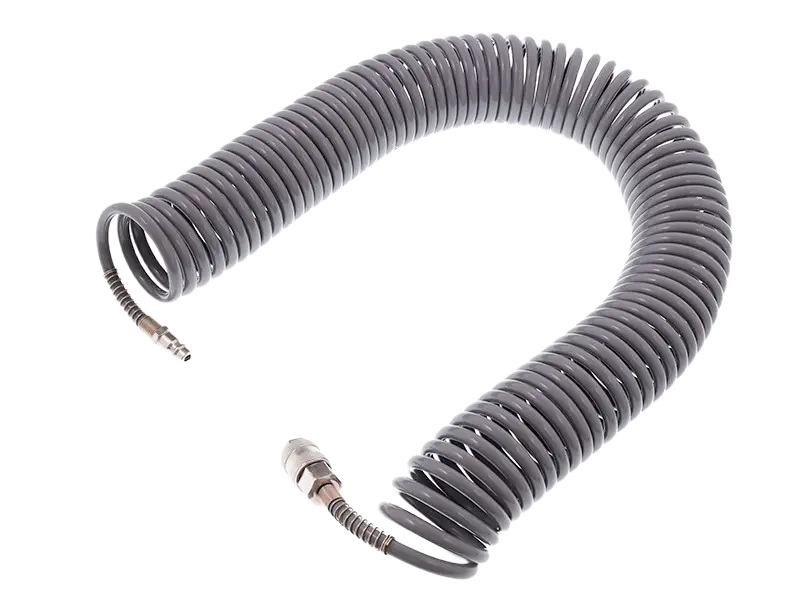 Spirálová hadice na vzduch PE 5,5mm 12bar + rychlospojky - 15m