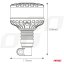 LED maják na bajonet pružný čirý, oranžový W28P Heavy Duty