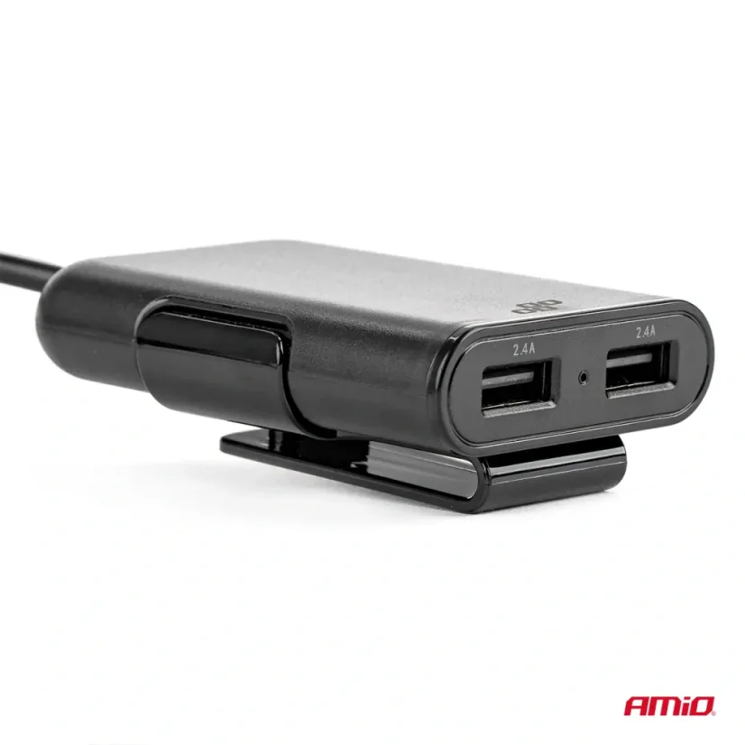 Nabíječka do auta s USB prodlužovákem 4x USB-A