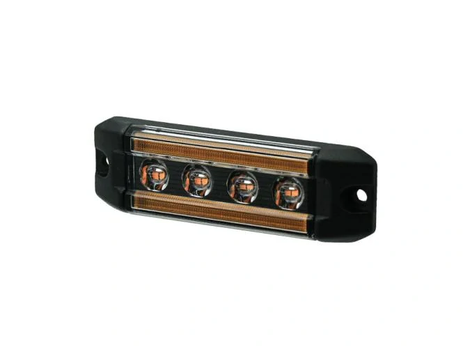 LED obrysové světlo boční se stroboskopem Proplast PRO-MICRO-RAIL 4 oranžové / oranžové
