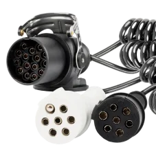 Spirálový kabel TIR 24 V 15 PIN / 2× 7 PIN N+S - 5m, detail