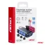 CL roztrojka s voltmetrem, 3x USB-A, 1x USB-C