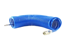 Spirálová hadice na vzduch PE 5mm 10bar + rychlospojky - 10 m