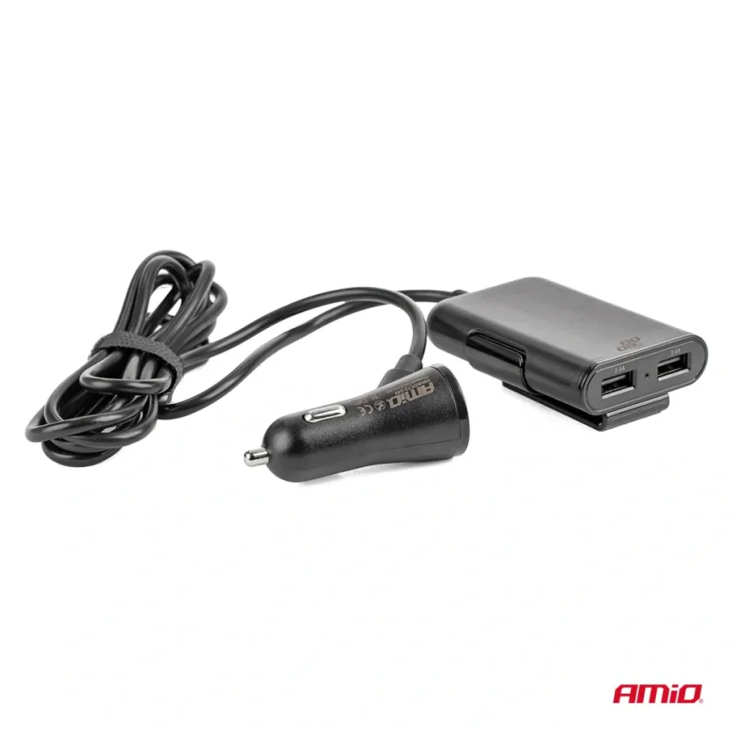Nabíječka do auta s USB prodlužovákem 4x USB-A
