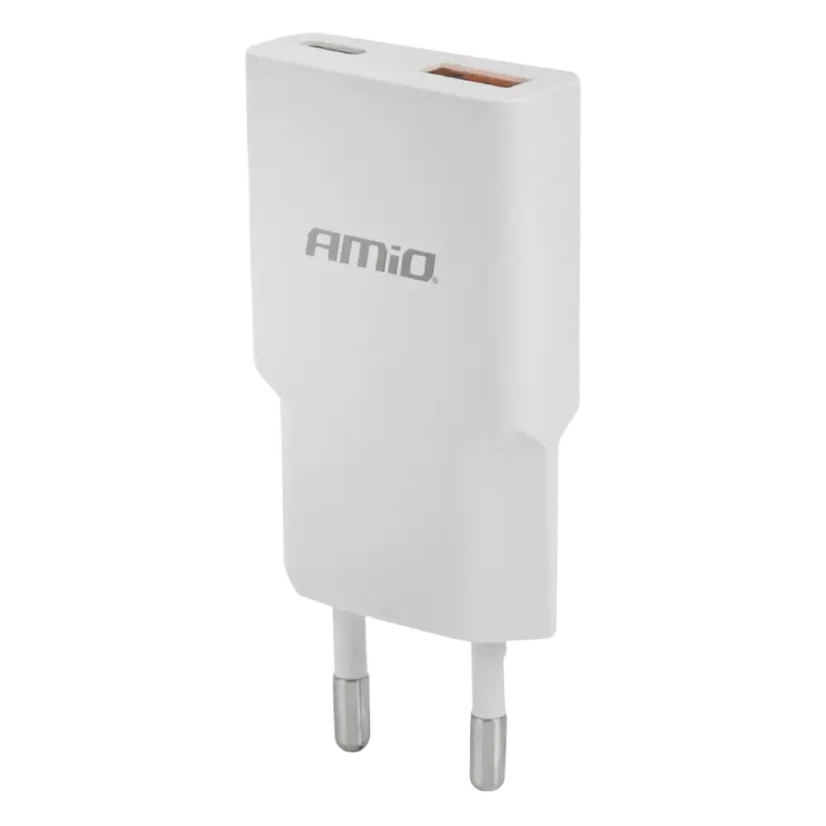 Síťová nabíječka 230V USB-C + USB-A 20W