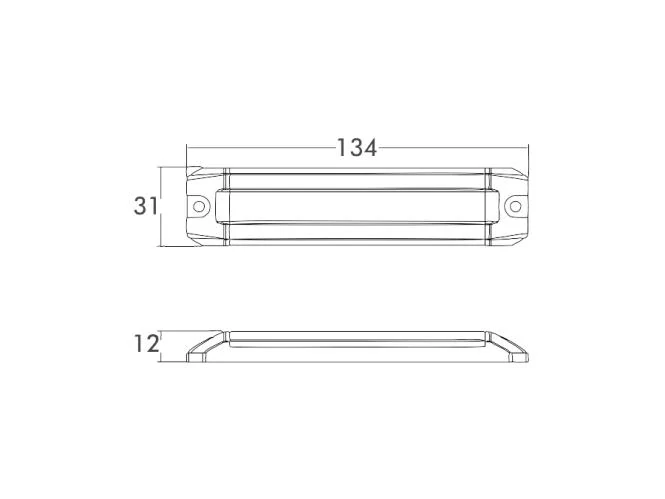 LED obrysové světlo zadní se stroboskopem Proplast PRO-MINI-RAIL 6 červené / oranžové