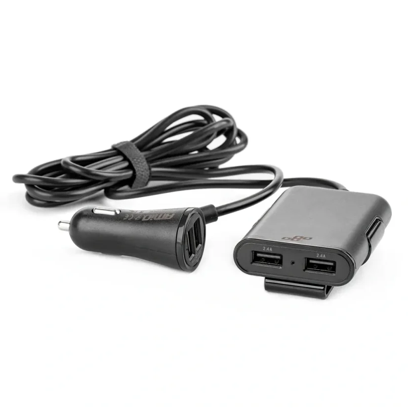 Nabíječka do auta s USB prodlužovákem 4x USB-A