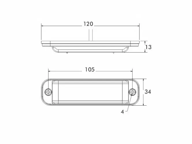LED stroboskop Proplast PRO-FLAT-STROBE II žluté