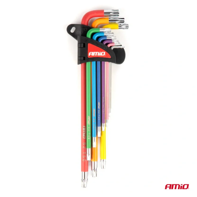 Torx klíče barevné dlouhé sada 9 ks