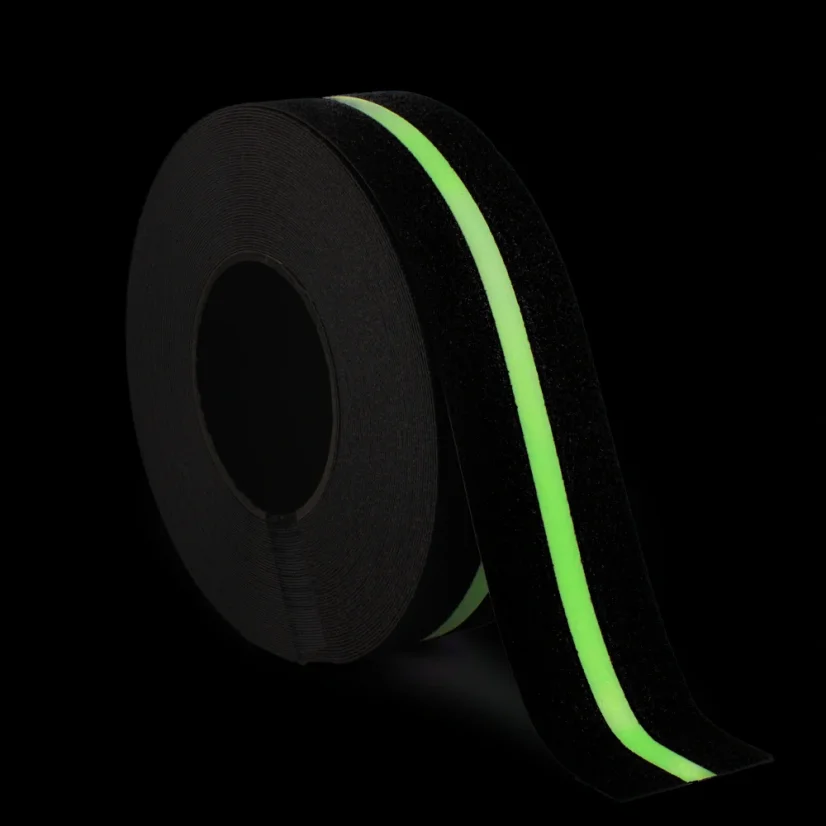 Protiskluzová samolepicí fotoluminiscenční páska Heskins GLOWFIX BLACK 50 mm 3 m