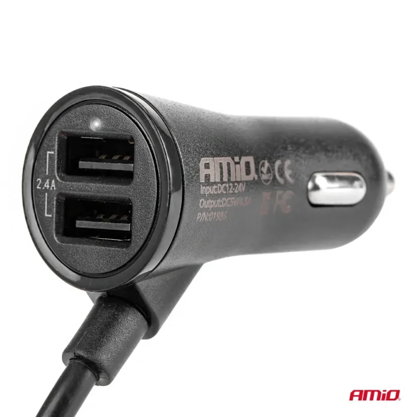 Nabíječka do auta s USB prodlužovákem 4x USB-A