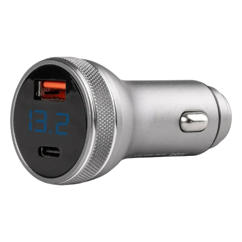 Nabíječka vestavná s voltmetrem USB-C + USB-A 38W 12/24V