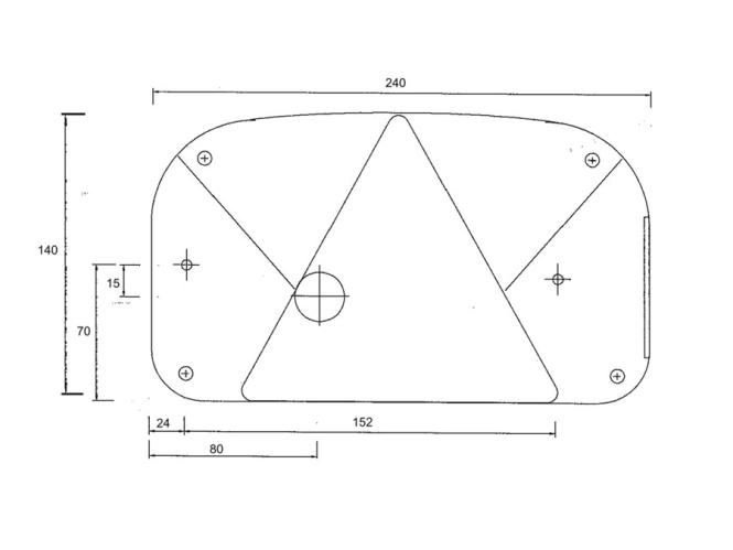 Zadní sdružené světlo Aspöck MULTIPOINT II 12V - levé