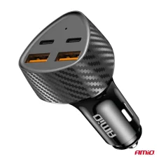 Nabíječka do auta 2x USB-A + 2x USB-C 50W 12/24V