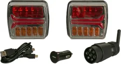 Bezdrátová magnetická koncová LED světla 12 V, v kufříku