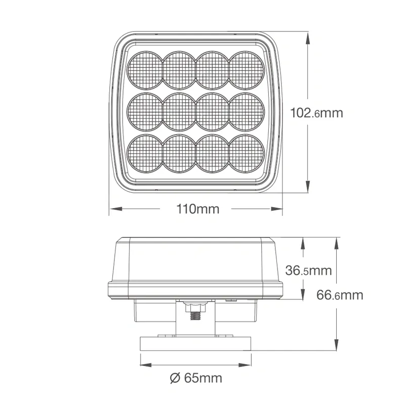 LED výstražná světla akumulátorová magnetická oranžová - pár