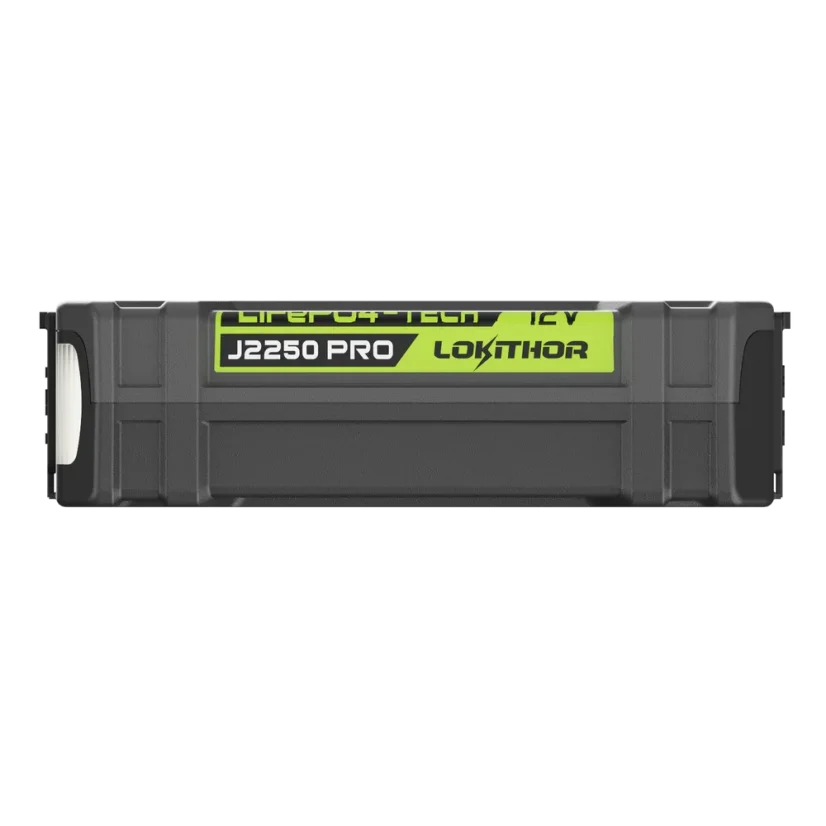 Startovací zdroj Lokithor J2250 PRO 12 V 2250 A LiFePO₄ – bezpečný a kompaktní 12 V startér s USB-C nabíjením a LED svítilnou.