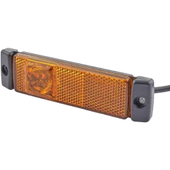 LED obrysové světlo boční Proplast oranžové s odrazkou bokem