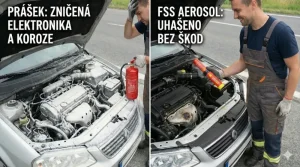 Práškový hasicí přístroj vs. Aerosol FSS: Proč si do auta nekupovat "klasiku"?