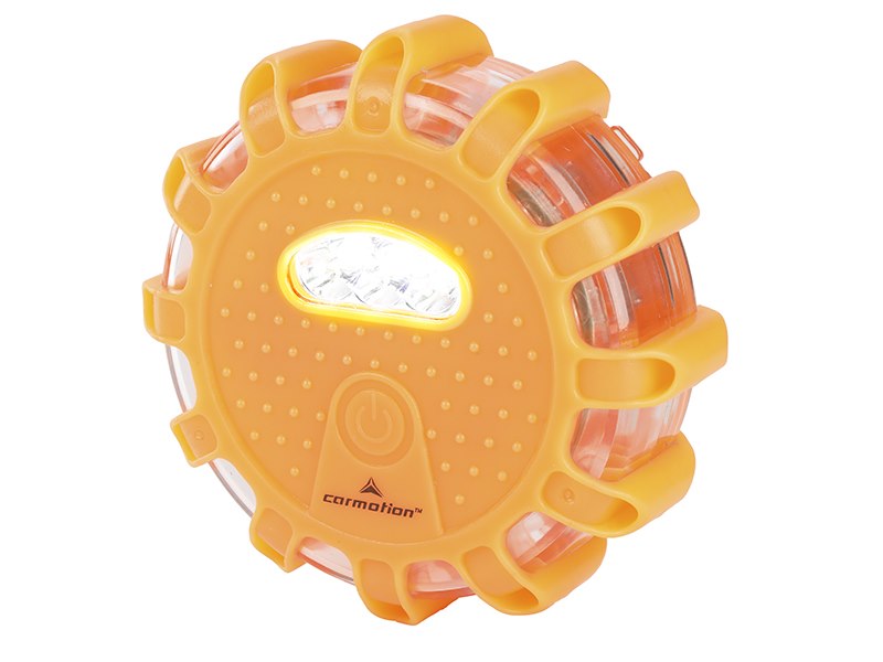 Magnetické výstražné puky 12+3 LED nabíjecí oranžový - 3 ks v taštičce