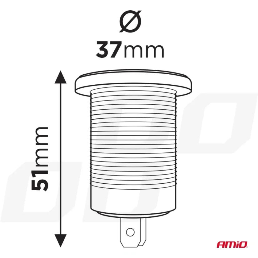 Nabíječka USB-A + USB-C 12/24V  vestavná